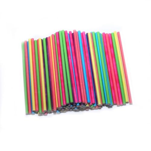 100 Stück 15,2 cm klare Acryl-Lutscherstäbchen – wiederverwendbar, langlebig, für Süßigkeiten, Getränke, DIY-Desserts und Party-Dekorationen