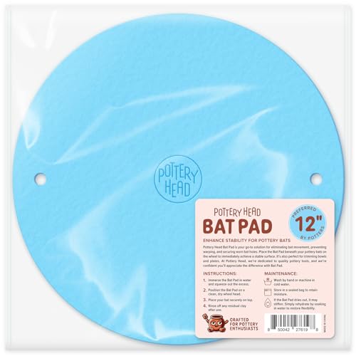 Pottery Head Bat Mate Universal-Pad für Töpferfledermäuse für bessere Stabilität, rutschfeste Matte mit Stiftlöchern für Töpferradschläger – Keramik- und Töpferwerkzeuge zum Trimmen – Tonformwerkzeuge