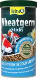 Tetra Pond Wheatgerm Sticks - Ballaststoffreiches Fischfutter für alle Teichfische, besonders geeignet bei kühlen Wassertemperaturen im Teich (Frühling / Herbst), 1 L Dose