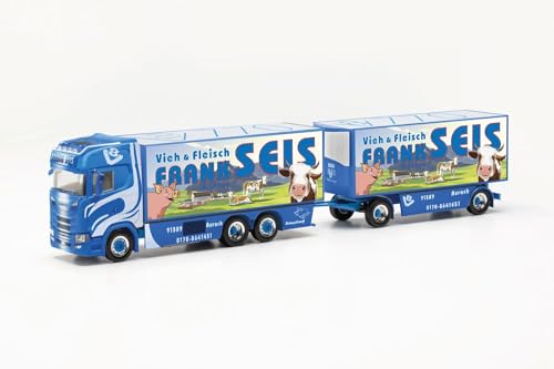 Herpa Kühlbox Scania CS 20 HD Anhängerzug Frank SEIS (Bayern/Aurach)