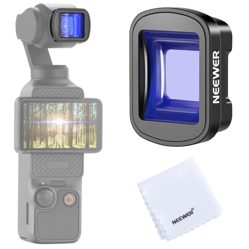 NEEWER Anamorphisches Objektiv, Blau, 1,2 x, kompatibel mit DJI Osmo Pocket 3 und Creator Combo, Kinoeffekt, großes Display, optische Glaslinse HD, magnetisch, für Video, LS-44 Pro
