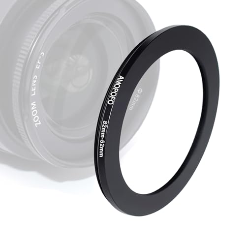 82mm-52mm Step-down-Ringe Filteradapter Ring - Metall Filter Adapterring von Kamera Objektiv mit 82mm Filtergewinde auf 52mm Filter-Ring Zubehör