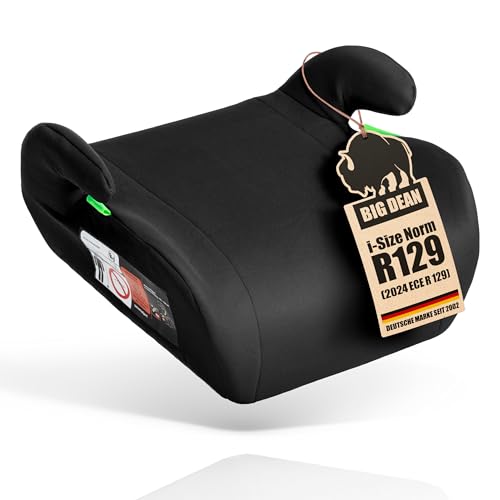 Kindersitzerhöhung nach neuster i-Size Norm R129 Schwarz Sitzerhöhung Kinder Auto BigDean