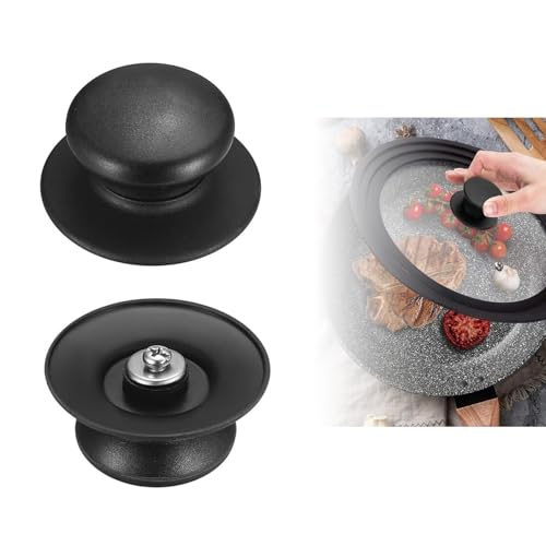 2 Stück Topfdeckelgriff,Pfannendeckel,Topfdeckel Griff,Topfdeckelknopf,Topfgriffe,Topfdeckelgriff Ersatz,Griff für Topfdeckel Universal Topfdeckel,Deckelgriff für Glasdeckel Ersatzteile,Griffschutz
