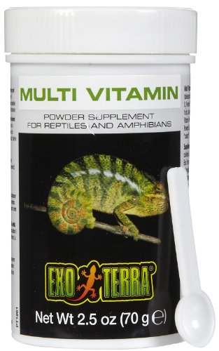 Exo Terra Puderzusatzpräparat, Multivitamin, Futterzusatz für Reptilien, 70g
