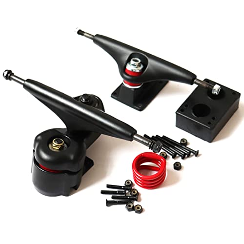 Qeunrtiy 6,25 Surf Skate Truck Aluminiumlegierung Surfskate Brett Truck Teilversorgung Drehbare Federhalterung, Schwarz