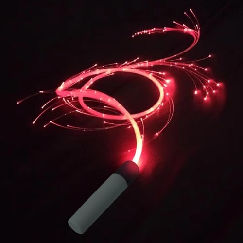 LED Peitsche, LED Glasfaser Weltraumpeitsche, Peitsche Aus Glasfase, Um 360 Grad Drehbare Tanzpeitsche, Leuchtende Peitsche Wiederaufladbar, Für Show Musikfestival