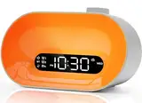 Bluetooth Lautsprecher Lichtwecker Wake Up Light mit Sonnenaufgang Simulation,UKW-Radio,2 Alarme, Snooze, 8 Klingeltöne, Sleep Timer,16-farbiges Stimmungslicht