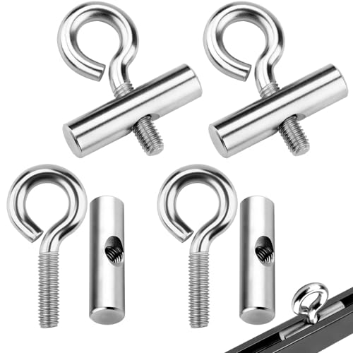 4 Stück Kederstopper 8-10mm Stopper für Kederschiene Kederstopper mit Karabiner Edelstahl Kederschiene Zubehör Camping Blockierungskit für Caravan Wohnmobil Campervan Wohnwagen Camping Zelt Boot