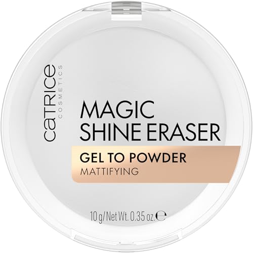 Catrice Magic Shine Eraser Gel To Powder, Nr. 010, Transparent, mattierend, porenverfeinernd, natürlich, für Mischhaut, vegan, ölfrei, ohne Parfüm, ohne Alkohol, 1er Pack (10g)