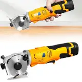 QIeAny Elektrisches Stoffschneidewerkzeug, Stoff-Kreismesserschneider, Automatisches Schärfen, Schnittstärke: 3 cm, Klingengröße: 70 Mm, Anhebbare Schutzvorrichtung, Verdicktes Netzkabel,3m