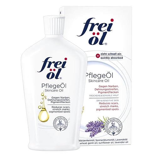 frei öl PflegeÖl, Hautpflege-Spezialist gegen Narben, Dehnungsstreifen und Pigmentflecken, Körperöl, Mikrobiom-freundlich und vegan, 200 ml