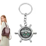 Tragbarer Kompass – Taschenkompass-Schlüsselanhänger – Kompass-Spielzeug-Karabiner | Camping Wandern Pocket Rock Clip Schlüsselanhänger Schnallen Anhänger, Metall Outdoor Kompass, stilvoller und