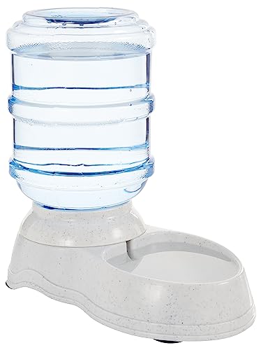 Amazon Basics Futter- und Wasserspender für Haustiere, Tränke, 3.8 L, Größe S, Transparent, Hund, 1 Einheit