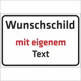 INDIGOS UG - Schilder - WUNSCHTEXT Aufkleber - Folie selbstklebend 5 Größen - personalisiert mit Text oder Namen - für Garage, Hotel, Parkplatz, Schule, Carport, Firma