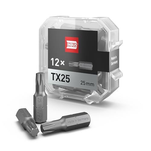 INBUS® 74438 Bit-Box TX25 × 25mm (Zähhart), 12 Stück — Made in Germany