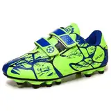Woflebel Fussballschuhe 34 Kinder Fußballschuhe Jungen Mädchen Outdoor Professionelle Fussball Trainingsschuhe Sommer rutschfest Sneaker Grün