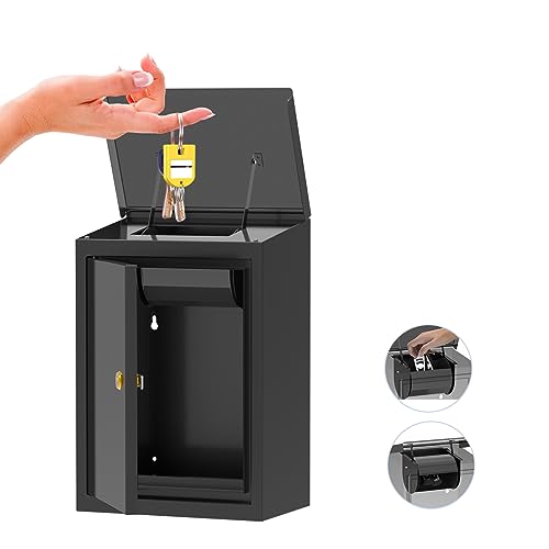 Schlüsselbox für die Außenwandhalterung, Schlüssel-Rückgabebox für Automobil, Anti-Diebstahl und wasserdichtes Design für den Außenbereich, Automiete, große Kapazität 15.2x25.4x35.6 cm