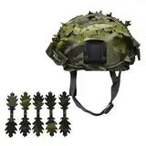 BrightGlow Taktischer Helmüberzug Fast Helm Multi-Camo Helmüberzug Airsoft-Helm Kampfhelm-Zubehör Taktischer Schnellhelm Helmnetzabdeckung für Outdoor Game Covert Combat Camo#7 Einheitsgröße