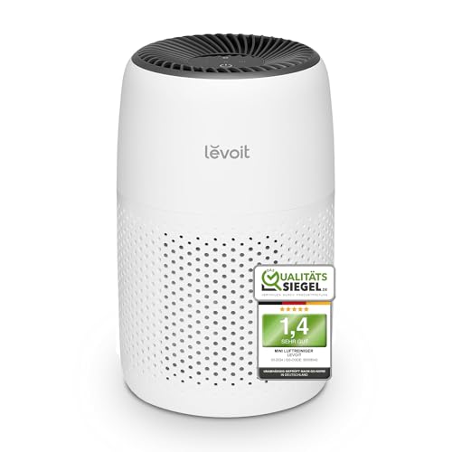 Levoit Luftreiniger Allergiker mit Aromatherapie, HEPA Luftfilter gegen Schimmel, Staub und Tierhaare bis zu 0,3 µm für Schlafzimmer, 7 Watt Energiesparend, 3 Geschwindigkeiten, Weiß