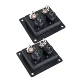 POPETPOP 2 Stück Box Lautsprecher Hintere Verdrahtungsplatine Anschlüsse Subwoofer Lautsprecher Txt Scheinwerfer Golfwagen Teile Quadratische Anschlussabdeckung Binding Post Cup