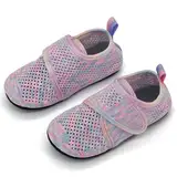 qpyysz Hausschuhe Kinder Junge Mädchen Kinderhausschuhe Turnschläppchen Jungen Barfußschuhe Kindergarten Sommer Pantoffeln Atmungsaktive Rutschfest Lauflernschuhe