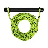 Mesle Wasserski & Wakeboard Leine Set, schwimmfähig, Soft-Griff Hantel, Länge 18,3 m, schwimmend, Zug-Seil Wassersport Schleppleine, inkl Rope Keeper