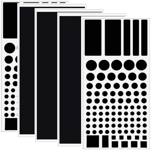 Lichtdimmerfolie Selbstklebend, 5 Blatt LED Abdeckung, Verdunkelungsfolie, Blackout Edition, Dimmen, Aufkleber Elektronische Geräte für Zuhause, Büro, Beleuchtung, Lichtwecker