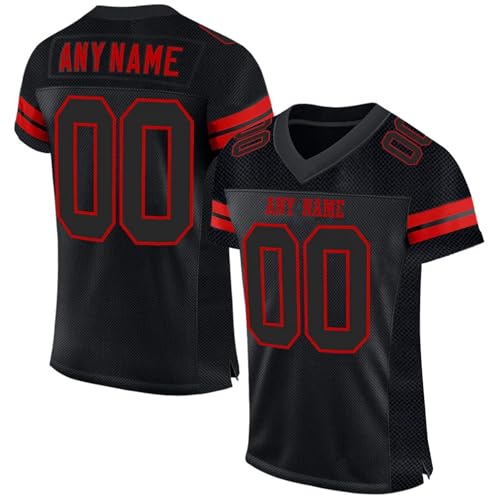 Personalisiert American-Football-Trikot Custom Football Jersey Personalized Stitched/Printed Team Name & Number Sports Uniform Men Women Youth Herren Sporthemden Schnelltrocknend Atmungsaktiv T-Shirt