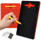 BLUESEABUY 2 Stück Magnetische Zeichenbretter mit Kugeln Magnetischem Stift Magnetisches Zeichenbrett Pädagogisches Spielzeuggeschenk für Kinder ab 3 Jahren Geschenk Stressfreie Autofahrt
