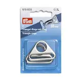 Prym 615835 Steg 30 mm silberfarbig Triangel-Ringe, Zinklegierung