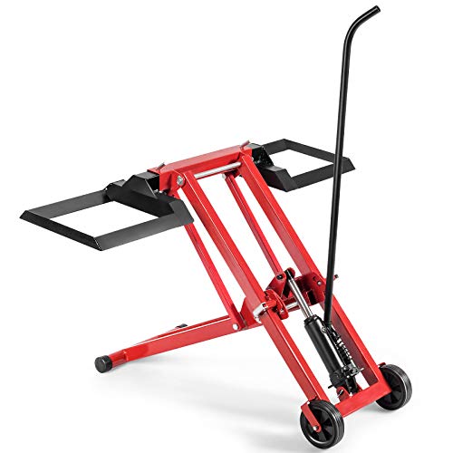 GOPLUS Rasentraktor-Heber, Hebebühne Traktor mit verstellbare Höhen, Rasentraktorheber Hebevorrichtung Reinigungshilfe Aufsitzmäher, 227kg, Hebebühne für Aufsitzmäher, Rasenmäher
