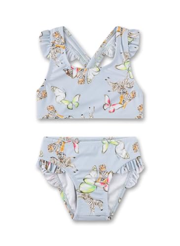 Sanetta Mädchen-Bikini mit Rüschen Blau | Bequemer und anschmiegsamer Bikini aus Polyamid für Mädchen. Bademode für Kinder 128