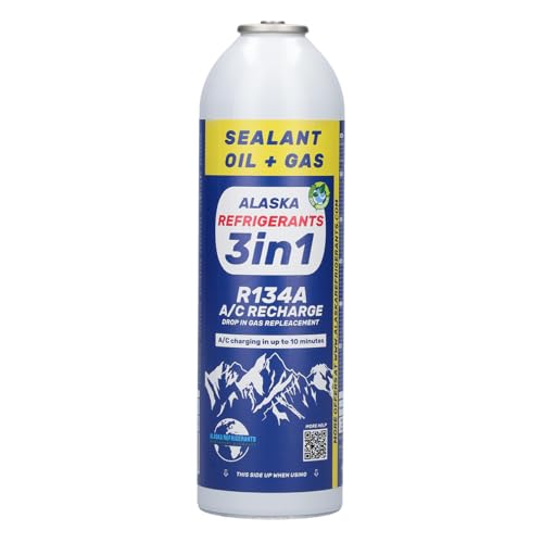 Generisch 3in1 Fahrzeug Kältemittel Klimaanlage Top up HC134A ErsatzGas Flasche für Autos