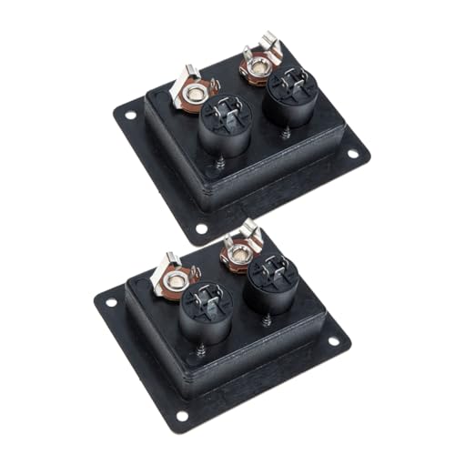 ERINGOGO 2 Stück Box Lautsprecher Hintere Verdrahtungsplatine Lautsprecher Subwoofer Anschlüsse Quadratischer Anschlussständer Lautsprecherstecker