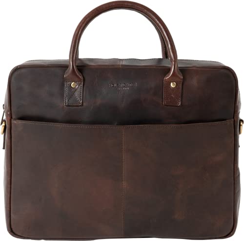 HOLZRICHTER Berlin Tragetasche No 1-1 (M) marone - Große Briefcase-Aktentasche & Laptoptasche handgefertigt aus Premium-Leder