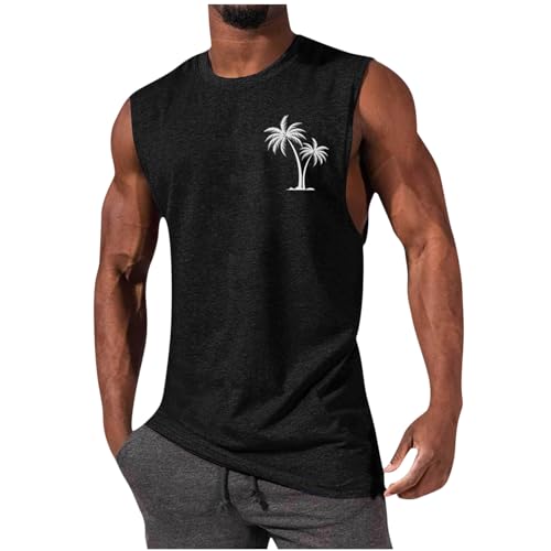 Generic Coupons Amazon rabatt Tank Top Herren Kurzarm Sommer Unterhemd Stretch Bequeme T Shirt Baumwolle Sport Muskelshirt Regular Fit Workout Tanktop Bodybuilding Trägershirts 2024 Achselshirts