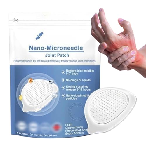 Nano Mikronadel Gelenkpflaster, Wiederherstellung der Flexibilität Nano Mikronadelpflaster, Natürliche Kräuter Kniepflaster, Langfristige Linderung von Muskelkater Pflaster, für Knie und Handgelenk