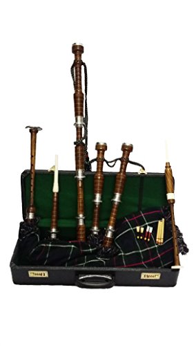 Great Highland Dudelsack Palisander mit Hartschalenkoffer, Silber-Halterungen, Mackenzie