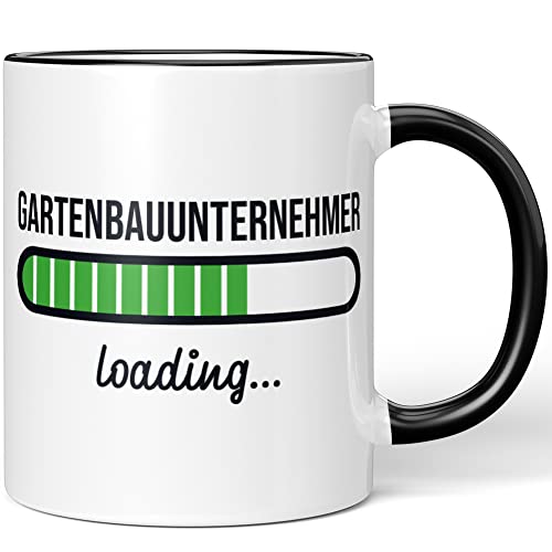 JUNIWORDS Tasse, Gartenbauunternehmer loading, Schwarz (6197365)