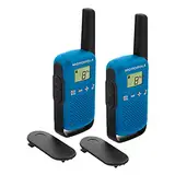 Motorola Talkabout T42 PMR-Funkgeräte (2er Set, PMR446, 16 Kanäle, Reichweite 4 km) blau