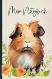 Notizbuch Meerschweinchen: Geschenk für Meerschweinchen Liebhaber ein liniertes Buch für viele Notizen Geschenkidee mit Meerschweinchenmotiv für Frauen mit süßem Meerschwein Notizheft A5 Guinea Pig