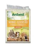 Anibest Kleintierstreu, 100 % natürliche Einstreu für Kaninchen, Hamster, Meerschweinchen & Co, saugfähige Weichholzspäne, staubfrei & geruchsbindend, 3,2 kg/ 60 l