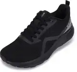 WHITIN Laufschuhe Herren Schuhe Sportschuhe Extra Breite Weit füße Sneaker Damen Turnschuhe Straßenlaufschuhe Hallenschuhe Running Shoes Männer Schwarz 43 EU