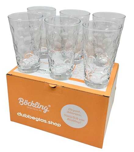 6 x Premium Dubbeglas 0,5 Liter + 6 x "Pfälzer Sprüche" Woideckel - Weinschorle Gläser, Schoppenglas, Pfalz Schorle Gläser, Pfälzer Dubbegläser