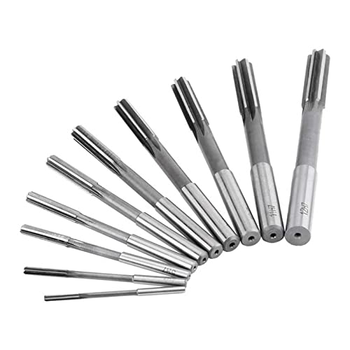 SENHE Cutter 10pcs. HSS H7. Gerade Flöte-Reibahle-Maschinenschneider 3/4/5/6 / 7/8/9/10/11/12 mm Handwerkzeuge