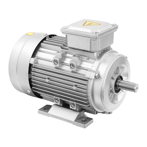 1.1KW Elektromotor aus Aluminium mit Reines Kupfer Spule Motor, 1405r/min Drehstrommotor IP55 Schutzklasse, Elektromotor Dreiphasen-Motor Industriemotor Wellendurchmesser 19mm