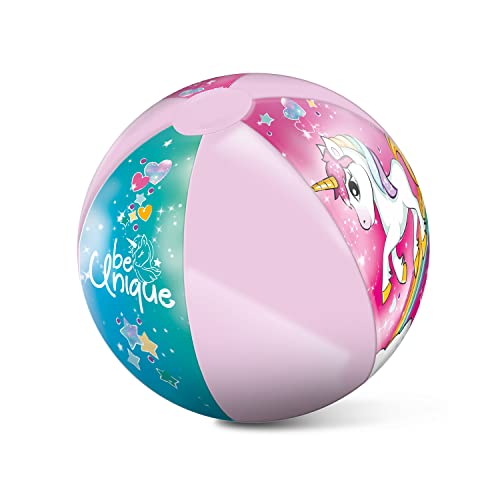 Mondo Toys - UNICORN Beach Ball - Strandball, aufblasbar 50 cm, verziert in den Farben - 16779