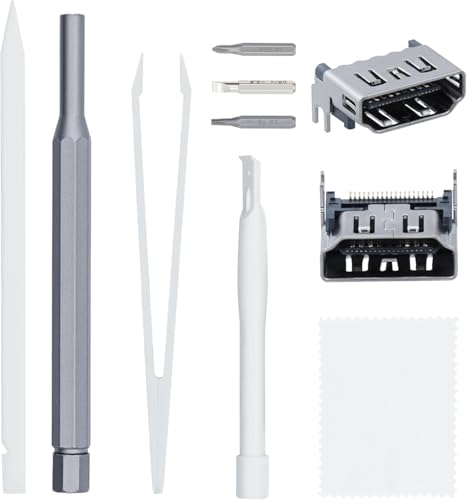 Tolesum 2 Pack HDMI Port Buchse für PS5 Ersatz HDMI Port 、Schnittstelle Anschlussbuchse、Vedio Schnittstelle Repair Kit