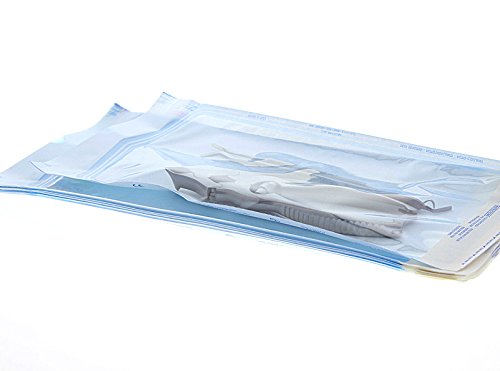 200x Sterilisationsbeutel 9 x 26 cm mit SK Verschluß Sterilisier-Beutel, Steribeutel für Autoklaven, selbst-klebend, 9×26 cm